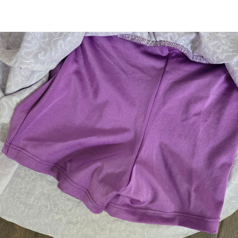 Weissman Blank Space Dance Costume Set Youth Medium Purple Ombre Sequins - Picture 4 of 7